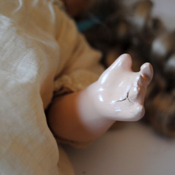 1930's Composition Nancy doll? 17" Open/close eyes with teeth - Picture 5 of 11